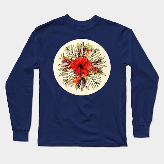 Hibiscus Paradise Long Sleeve T-Shirt by Light Girl Design